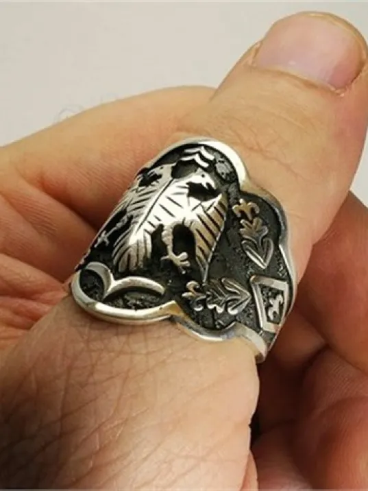 Ertuğrul Başparmak Zihgir Okçu Gümüş Erkek Yüzüğü Ertuğrul Başparmak Zihgir Okçu Gümüş Erkek Yüzüğü