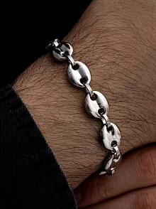 Gemici Model Erkek Çelik Bileklik Künye Orta Kalınlıkta