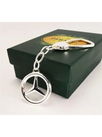 Gümüş Mercedes Anahtarlık