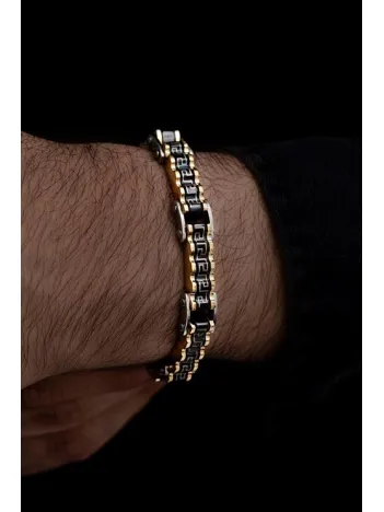 Grek Bombe Çelik Sarı Erkek Bileklik Künye CBLALTGREK1