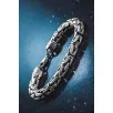 Erkek Gümüş Bileklik - 8mm Füzyon Kare Kral Gümüş Erkek Künye Erkek Gümüş Bileklik - 8mm Füzyon Kare Kral Gümüş Erkek Künye