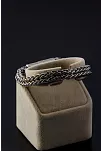 Erkek Çelik Kral Bileklik - Çift Sıra Kalın Zincir Model