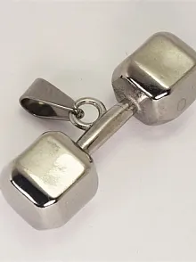 Paslanmaz Çelik Dambıl Dumbell Erkek Kolye Ucu Küçük Boy