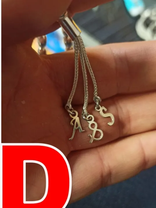 Tespih Püskülü İçin Gümüş Harf ve Şekil