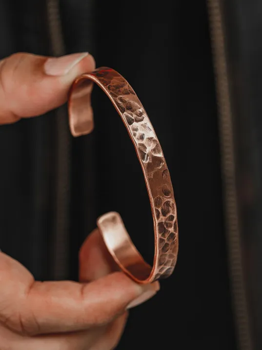 Saf Dövme Bakır Bileklik El Işçiliği Grift Kelepçe Metal Kutu Doğal Taşlar Kadın Erkek Bilezik