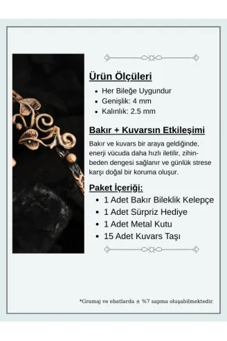 Kadın Bakır Bileklik - Ece Model Kadın Bakır Kelepçe Bileklik Bilezik