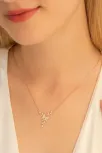 Kadın Gümüş Kolye - Rose Altın Kaplama Zirkon Taşlı Kelebek Motifli Gümüş Kolye Kadın Gümüş Kolye - Rose Altın Kaplama Zirkon Taşlı Kelebek Motifli Gümüş Kolye