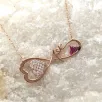 Aşk Yazılı Sonsuzluk Rose Renk Kadın Gümüş Kolye Aşk Yazılı Sonsuzluk Rose Renk Kadın Gümüş Kolye