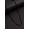 Yuvarlak Kral Model Siyah Çelik Erkek Kolye Zincir 3mm Orta Kalınlıkta Yuvarlak Kral Model Siyah Çelik Erkek Kolye Zincir 3mm Orta Kalınlıkta
