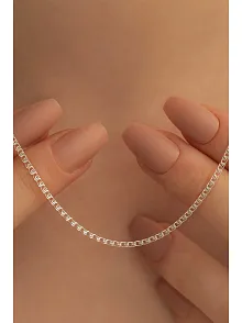 Kadın Gümüş Kolye - 1.5 mm Love Model Gümüş Kolye