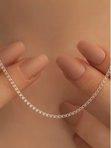 Kadın Gümüş Kolye - 1.5 mm Love Model Gümüş Kolye