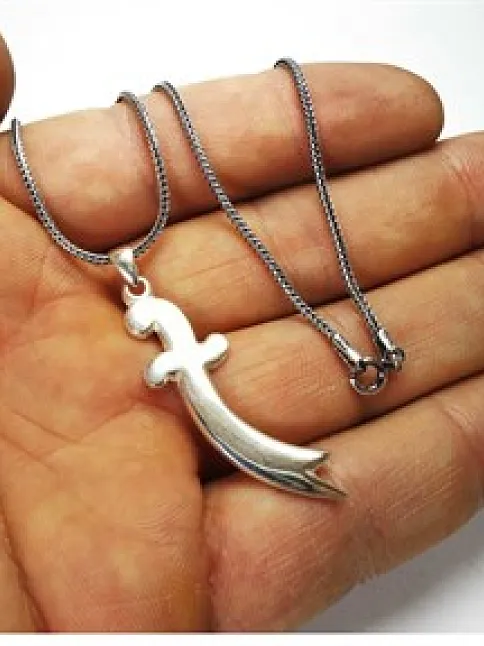 ZÜLFİKAR GÜMÜŞ ERKEK KOLYE ZİNCİR ORTABOY ZÜLFİKAR GÜMÜŞ ERKEK KOLYE ZİNCİR ORTABOY