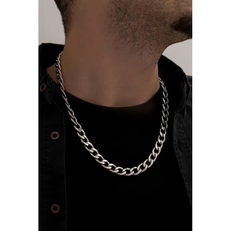 Erkek Çelik Kolye - 11mm Gurmet Model Kalın Paslanmaz Çelik Kolye Erkek Çelik Kolye - 11mm Gurmet Model Kalın Paslanmaz Çelik Kolye