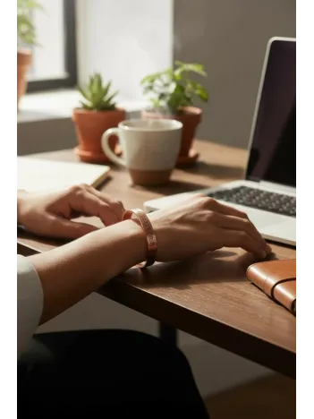 Erkek Kadın Bakır Bileklik - İnce Nazar Ayeti Kalem Suresi Yazılı Erkek Kadın Bileklik Bilezik