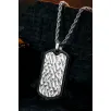 Steel Tag Burma Zincir Erkek Kolye - Asker Künyesi Desenli, Dövme Sanatı Uygulamalı, Paslanmaz Çelik Steel Tag Burma Zincir Erkek Kolye - Asker Künyesi Desenli, Dövme Sanatı Uygulamalı, Paslanmaz Çelik