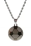 OttoMan Futbol Topu Erkek Çelik Kolye Zincir