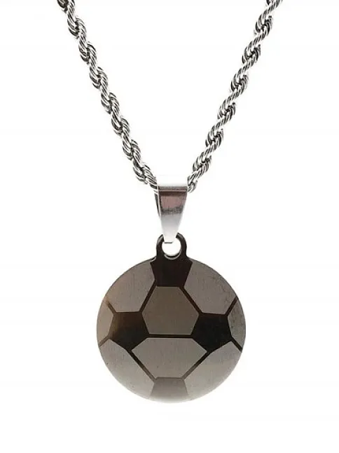 OttoMan Futbol Topu Erkek Çelik Kolye Zincir