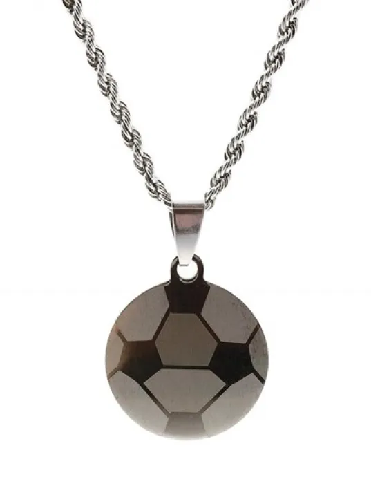 OttoMan Futbol Topu Erkek Çelik Kolye Zincir