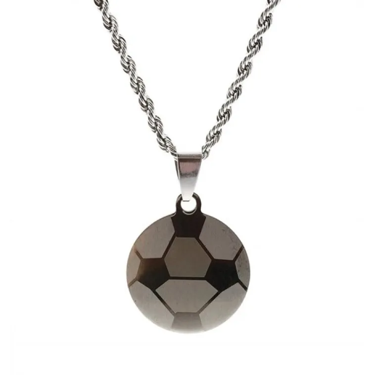 OttoMan Futbol Topu Erkek Çelik Kolye Zincir OttoMan Futbol Topu Erkek Çelik Kolye Zincir
