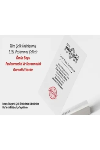 Kadın Çelik Kolye - Toplu Zincir Çift Dolamalı Altın Kaplama Çelik Kolye