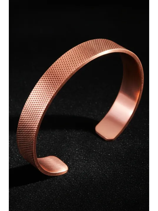 Erkek Kadın Bakır Bileklik - Delikli Erkek Kadın Bileklik Bilezik Doğal Taşlar Ve Metal Kutulu