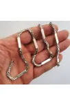 3,5mm Kral Gümüş Erkek Kolye Zincir Kare Parçalı Şarnelli Model 3,5mm Kral Gümüş Erkek Kolye Zincir Kare Parçalı Şarnelli Model