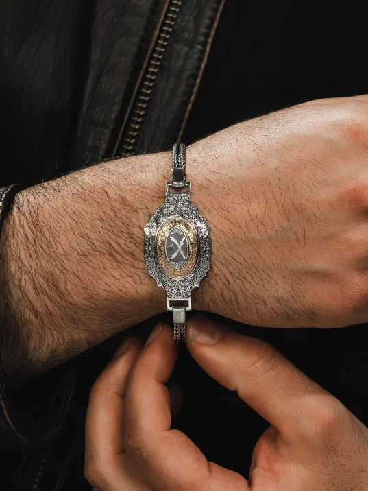 Erkek Gümüş Bileklik - Çift Hz. Ali Zülfikar Kılıcı Tilki Kuyruğu Zincirli 925 Ayar Erkek Bileklik Erkek Gümüş Bileklik - Çift Hz. Ali Zülfikar Kılıcı Tilki Kuyruğu Zincirli 925 Ayar Erkek Bileklik