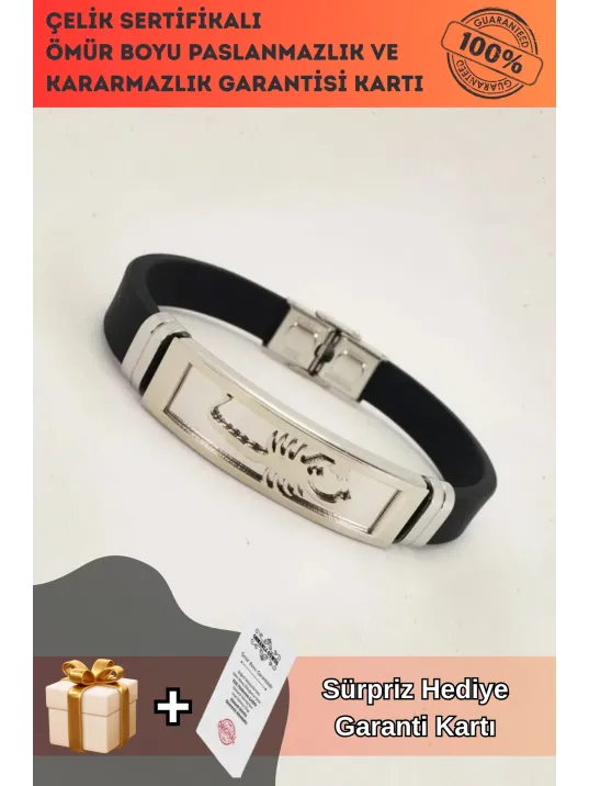 Beyaz Akrep Figürlü Kauçuk Çelik Erkek Bileklik Beyaz Akrep Figürlü Kauçuk Çelik Erkek Bileklik