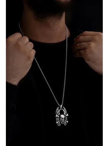 OttoMan Hayalet Sürücü Çelik Erkek Kolye Zincir