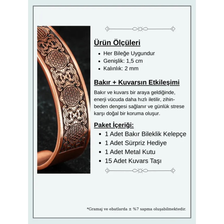 Erkek Bakır Bileklik - Lotus Çiçeği - Yaşam Çiçeği Erkek Kelepçe Bileklik Bilezik Erkek Bakır Bileklik - Lotus Çiçeği - Yaşam Çiçeği Erkek Kelepçe Bileklik Bilezik