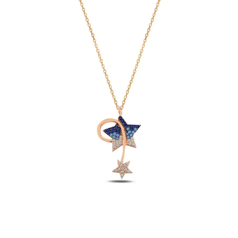 Zirkon Taşlı Rose Renk Kayan Yıldız Model Kadın Gümüş Kolye GKLKYNYLDZ1-ROS Zirkon Taşlı Rose Renk Kayan Yıldız Model Kadın Gümüş Kolye GKLKYNYLDZ1-ROS