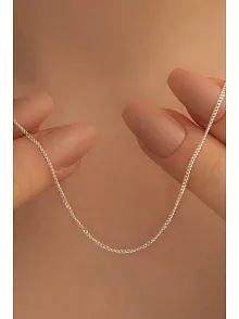 Kadın Gümüş Kolye - 925 Ayar 1 mm Gurmet Model Gümüş Kadın Kolye