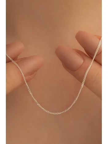 Kadın Gümüş Kolye - 925 Ayar 1 mm Gurmet Model Gümüş Kadın Kolye