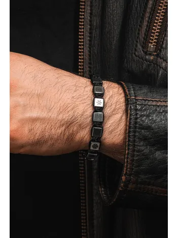 Erkek Kadın Doğal Taş Bileklik - Hematit Doğal Taşlı Makrome Gemi Dümeni Model Unisex Bileklik Erkek Kadın Doğal Taş Bileklik - Hematit Doğal Taşlı Makrome Gemi Dümeni Model Unisex Bileklik