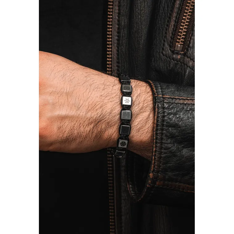 Erkek Kadın Doğal Taş Bileklik - Hematit Doğal Taşlı Makrome Gemi Dümeni Model Unisex Bileklik Erkek Kadın Doğal Taş Bileklik - Hematit Doğal Taşlı Makrome Gemi Dümeni Model Unisex Bileklik