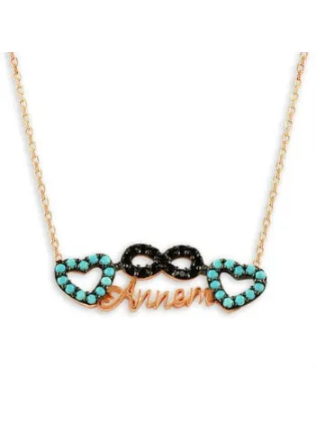 ANNEYE HEDİYE KALP SONSUZLUK BAYAN GÜMÜŞ KOLYESİ