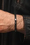 Erkek Kadın Doğal Taş Bileklik - Siyah Hematit Doğal Taşlı Makrome Model 5 Unisex Bileklik