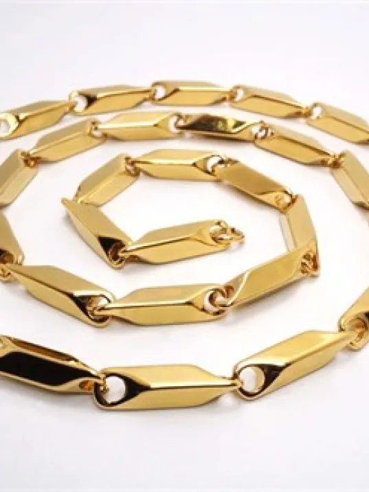 Snapy Altın Kaplama Erkek Çelik Kolye Zincir