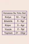 Venessa Bayan Zümrüt Taşlı Gümüş Su Yolu Set - Kolye, Bileklik, Küpe, Yüzük Venessa Bayan Zümrüt Taşlı Gümüş Su Yolu Set - Kolye, Bileklik, Küpe, Yüzük