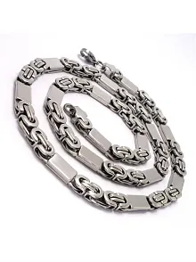 Ottoman Barlı Kral Çelik Erkek Kolye Zincir