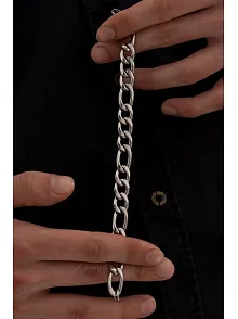 Erkek Çelik Bileklik Figaro Çelik Bileklik 10 Mm Kalın Model
