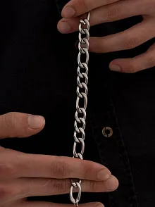 Erkek Çelik Bileklik Figaro Çelik Bileklik 10 Mm Kalın Model