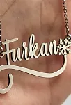 Kişiye Özel Tasarım Kartanesi Bayan Gümüş Kolye