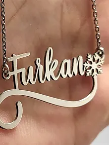 Kişiye Özel Tasarım Kartanesi Bayan Gümüş Kolye