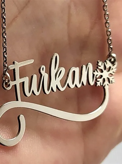 Kişiye Özel Tasarım Kartanesi Bayan Gümüş Kolye