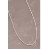 Kadın Gümüş Kolye - 1.6mm Beyaz Tilki Kuyruğu Zincir Gümüş Kadın Kolye