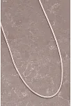 Kadın Gümüş Kolye - 1.6mm Beyaz Tilki Kuyruğu Zincir Gümüş Kadın Kolye