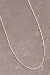 Kadın Gümüş Kolye - 1.6mm Beyaz Tilki Kuyruğu Zincir Gümüş Kadın Kolye