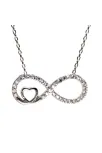 Kalpli Sonsuzluk Bayan Gümüş Kolye Kalpli Sonsuzluk Bayan Gümüş Kolye
