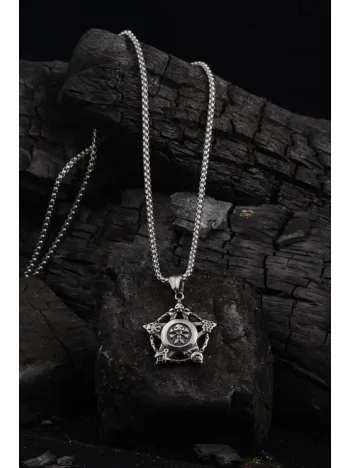 Ottoman Çelik Yıldız Model Erkek Kolye Cklyldzmotf-gms